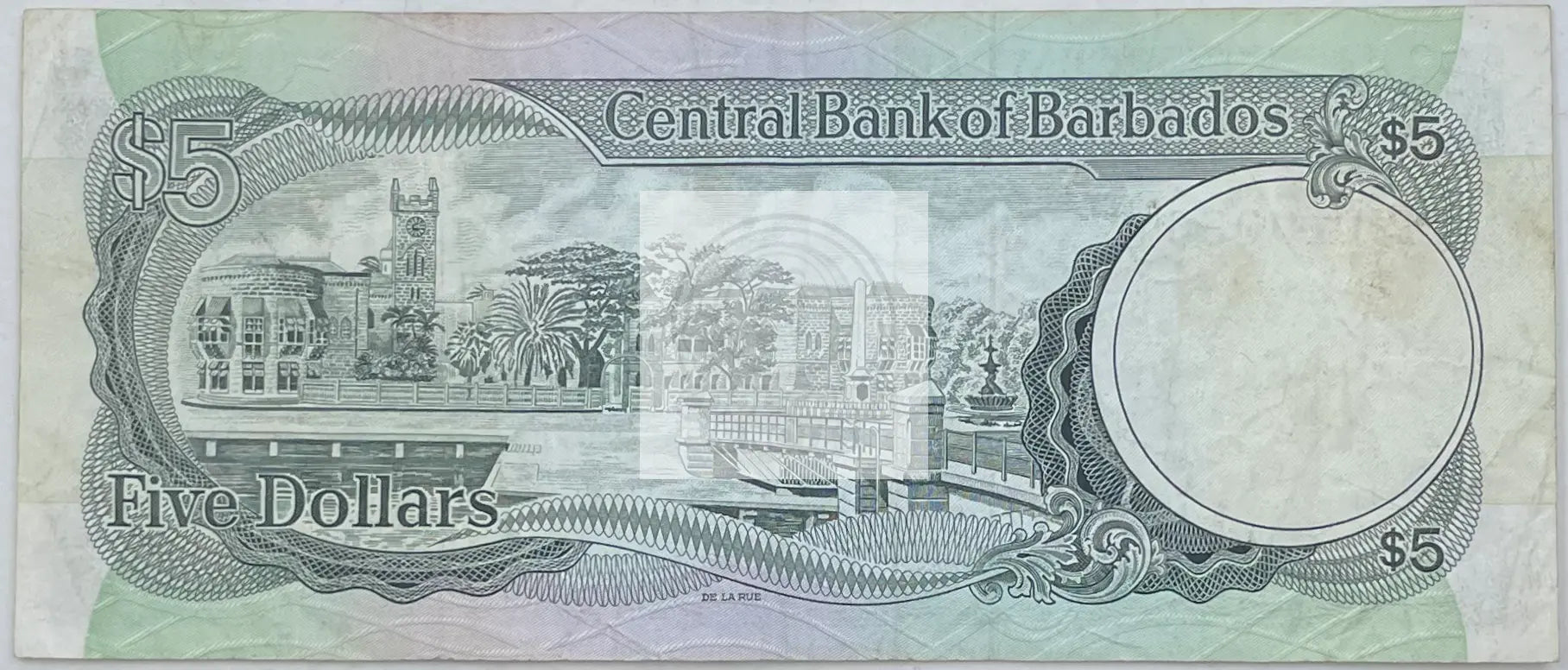 1996 (ND) Barbados $5 Dollars P-47 Circulated World Banknote - Cool Coins & Notes