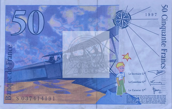1997 France 50 Francs P-157 World Banknote Cool Coins & Notes 