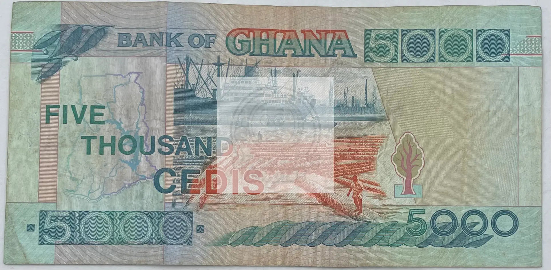 1998 Ghana 5,000 Cedis P-34c Used World Banknote - Cool Coins & Notes