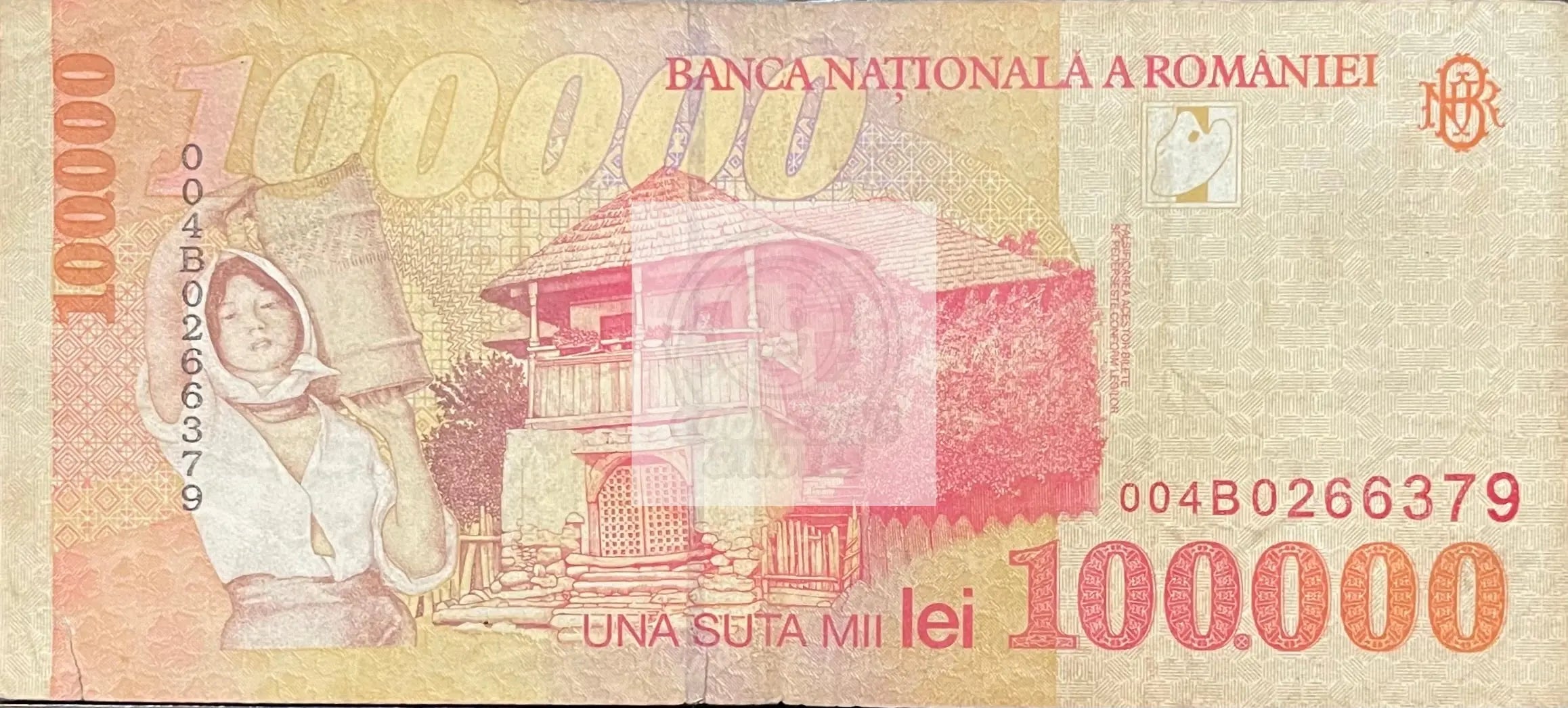 1998 Romania 100,000 Lei P-110 Circulated World Banknote Cool Coins & Notes 