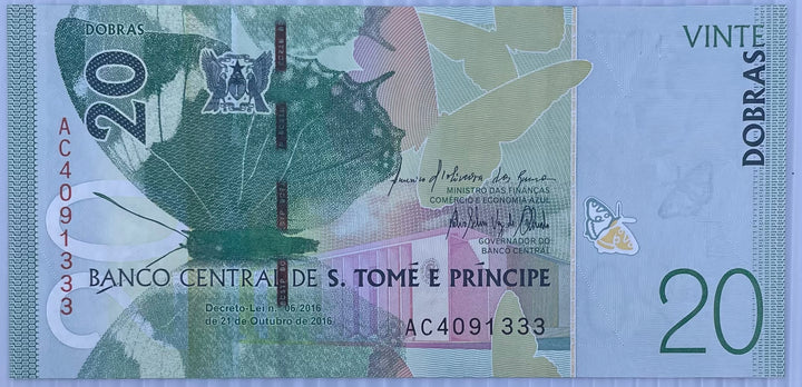 2016 Saint Thomas 20 Dobras P-72 UNC World Banknote