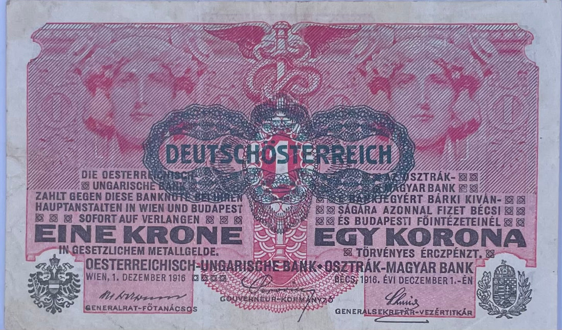 Austria 1919 1 Krone P49 Used, From Lot Banknote