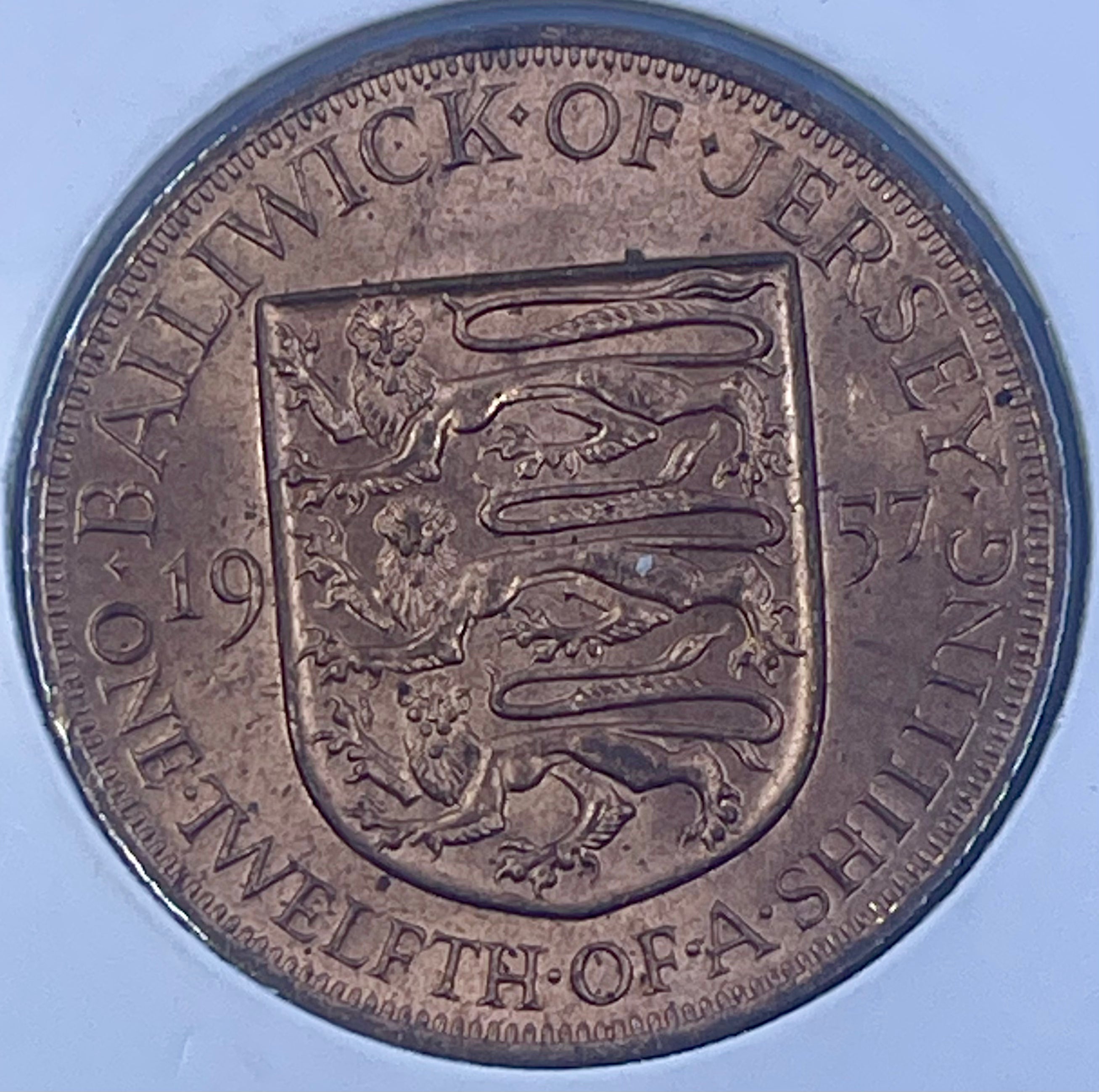 🇯🇪 1⁄12 Shilling – Elizabeth II (1st Portrait, Jersey Issue) - Cool Coins & Notes