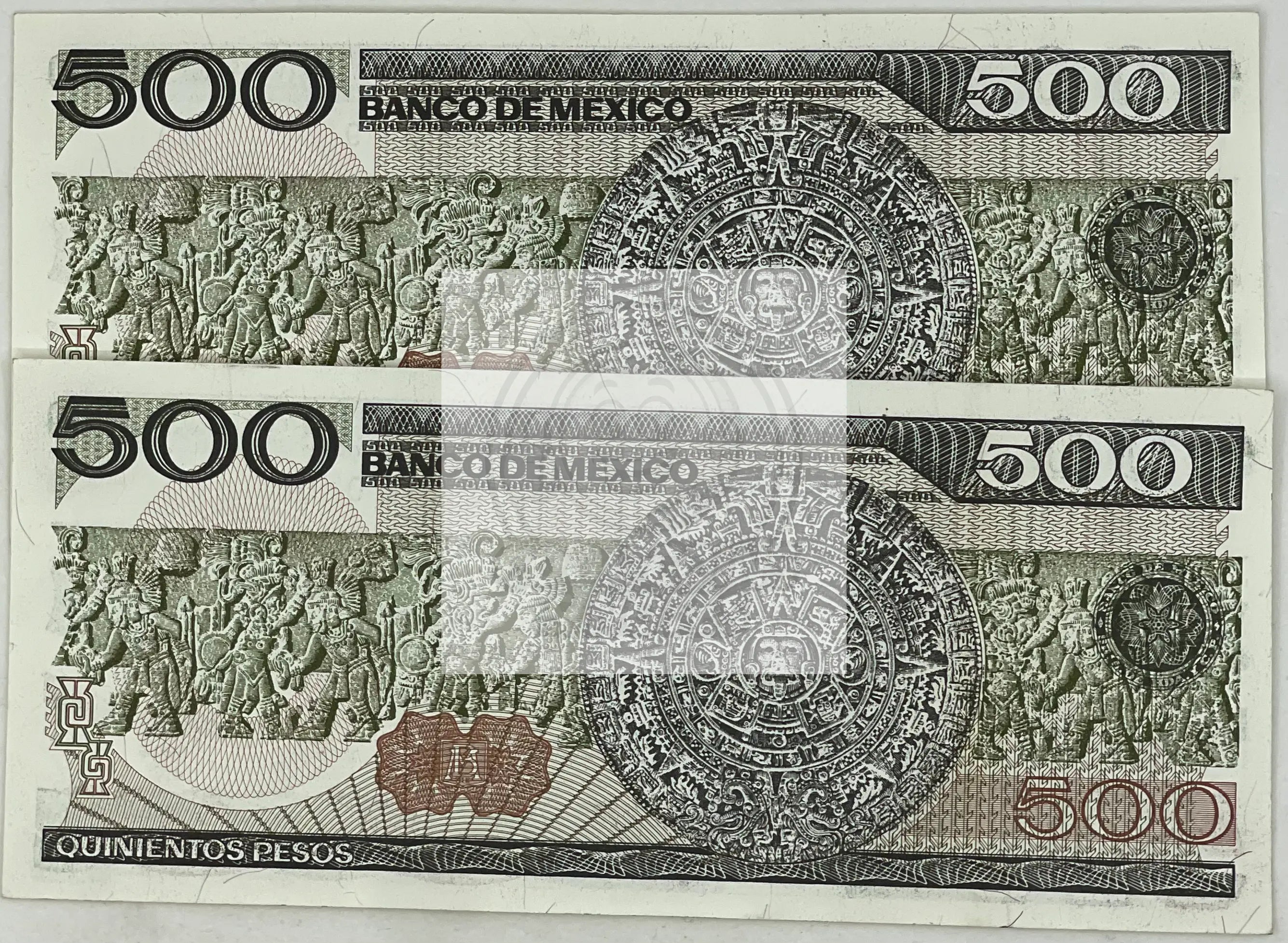2 Consecutive Mexico 1983 500 Pesos P79a.DA UNC World Banknote - Cool Coins & Notes