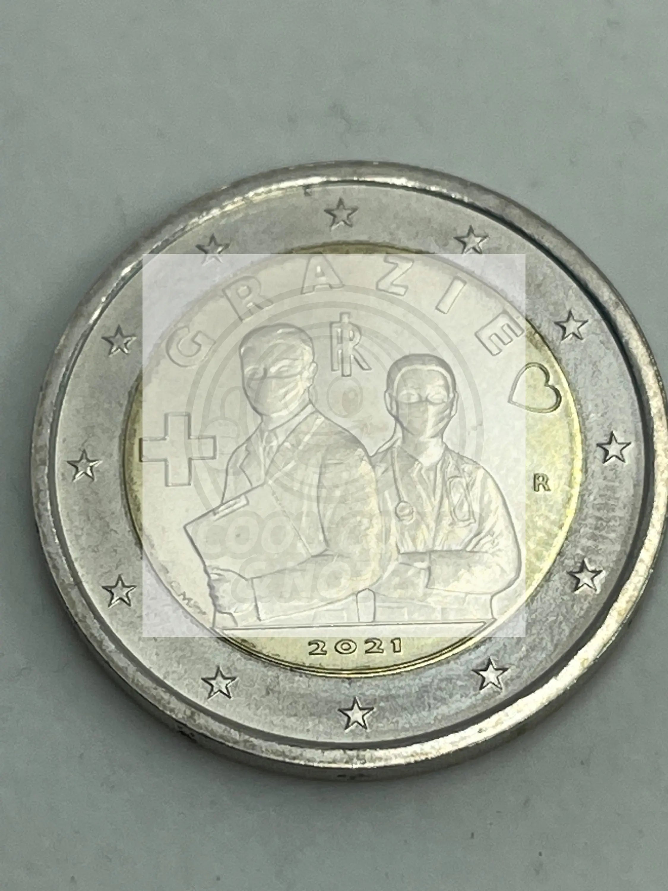 2 Euro 2021 Health Proffesions Commemorative Coin UNC - Cool Coins & Notes