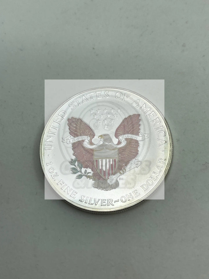 2000 Colorized American Silver Eagle Dollar Beautiful Coin! .999 1oz Fine Silver - Cool Coins & Notes