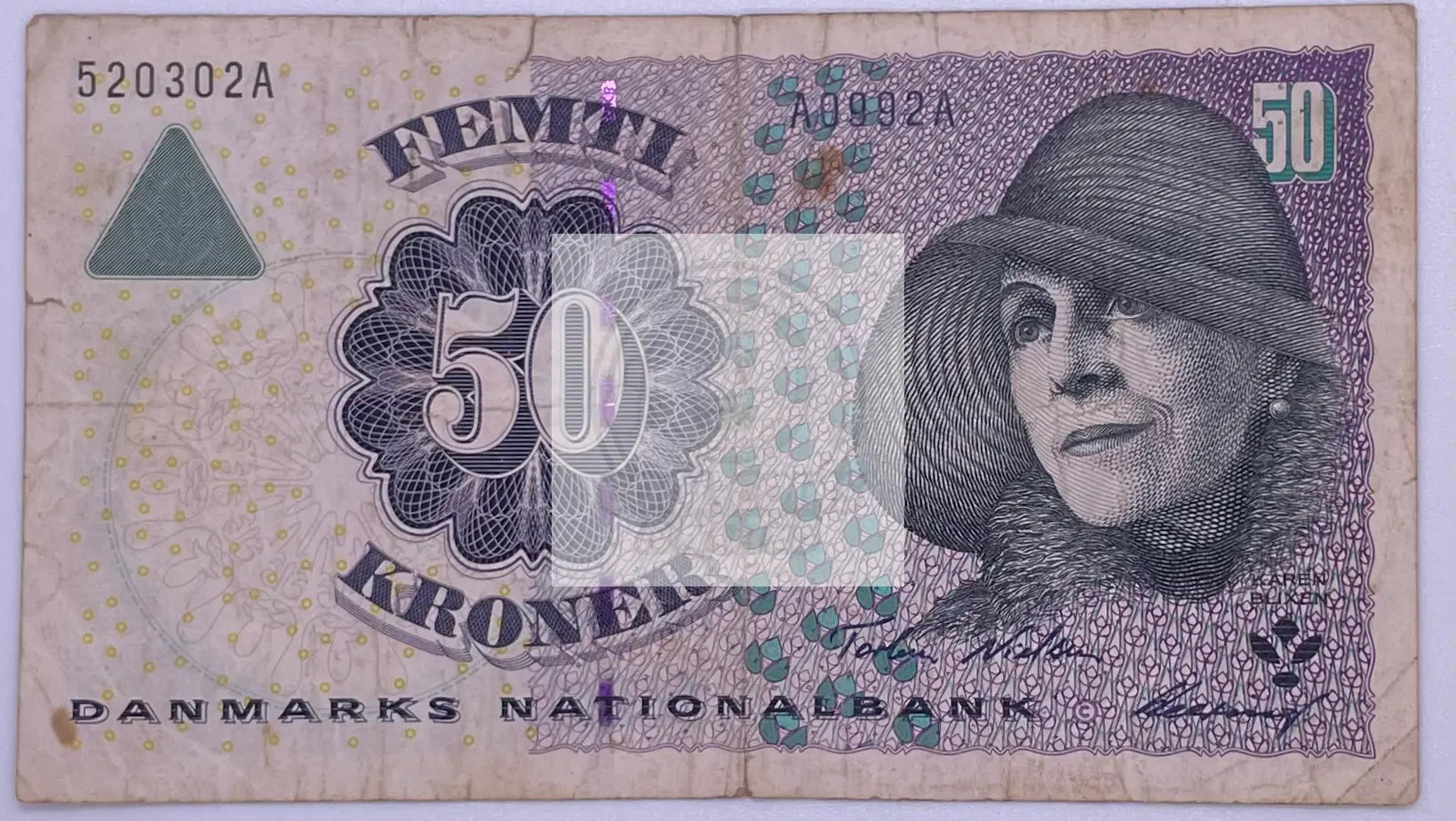 2000 Denmark 50 Kroner P-55b Banknote - Cool Coins & Notes