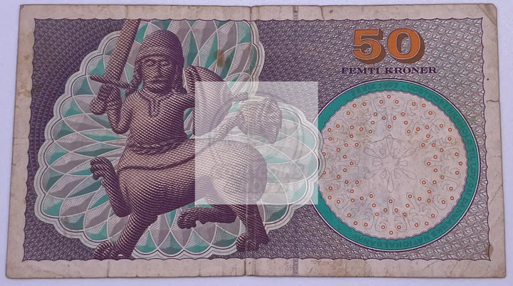 2000 Denmark 50 Kroner P-55b Banknote - Cool Coins & Notes
