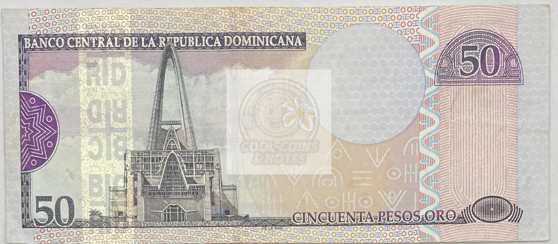 2003 Dominican Republic 50 Pesos Oro P-170c  Used World Banknote - Cool Coins & Notes