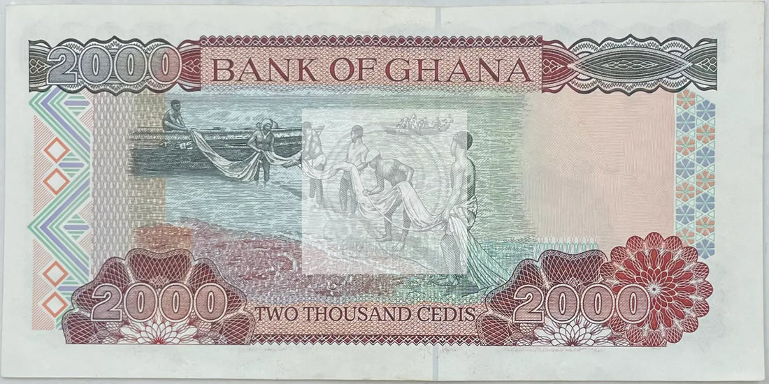 2003 Ghana 2,000 Cedis AU World Banknote - Cool Coins & Notes