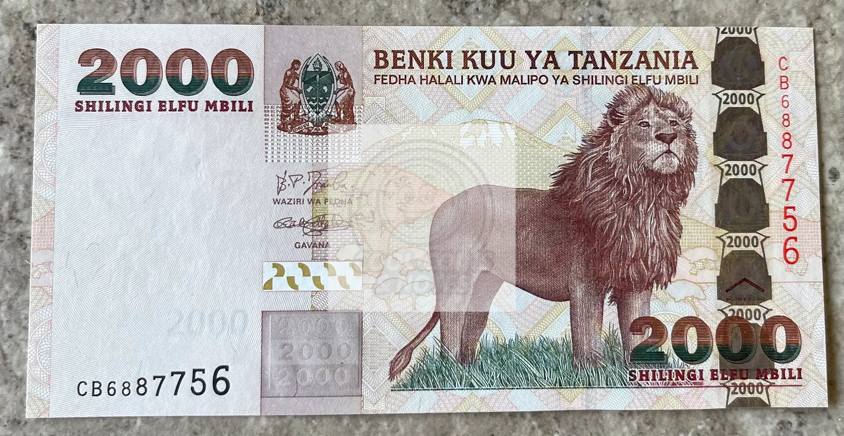 2003 Tanzania 2000 Shillings P 37a UNC Banknote - Cool Coins & Notes