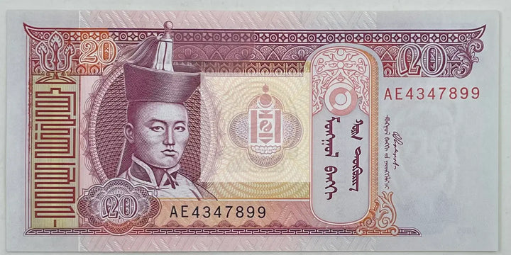 2005 Mongolia 20 Togrog P-63e  UNC Banknote - Cool Coins & Notes