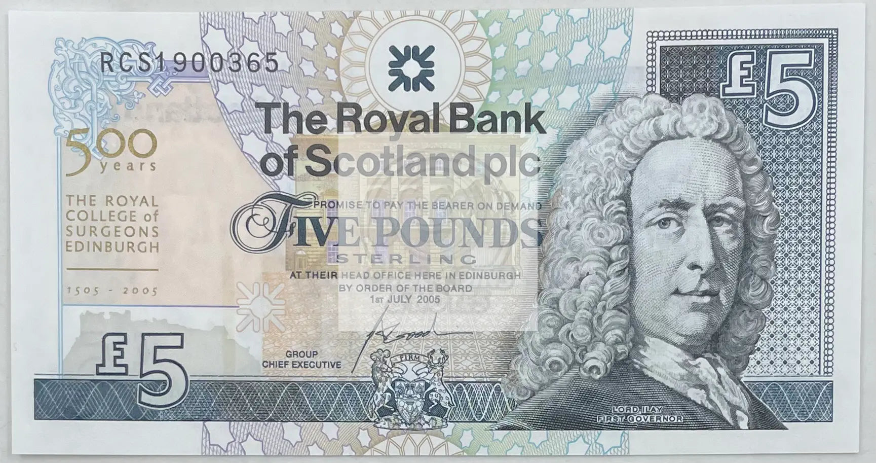 2005 Scotland 5 Pounds Sterling P-364, UNC World Banknote - Cool Coins & Notes