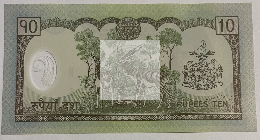 2005 (ND) Nepal 10 Rupees P-54 UNC Polymer World Banknote - Cool Coins & Notes