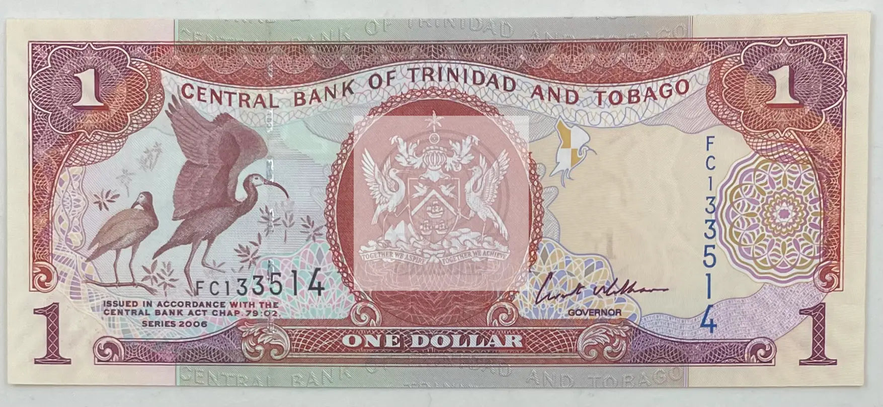 2006 (2014) Trinidad and Tobago $1 Dollar P-46 Banknote - Cool Coins & Notes