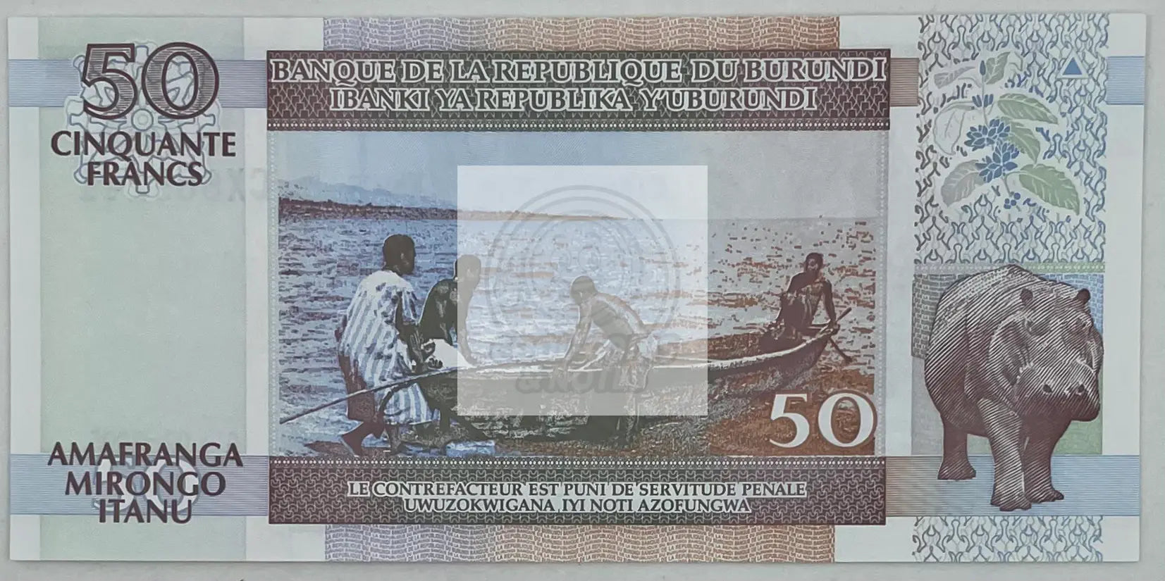 2007 Burundi 50 Francs P-36 UNC Banknote - Cool Coins & Notes
