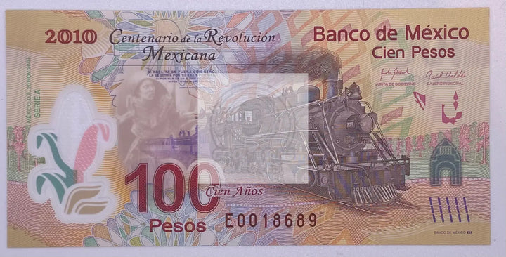 2007 Mexico (2010 Commem) 100 Pesos Pick 128 Gem Unc - Cool Coins & Notes