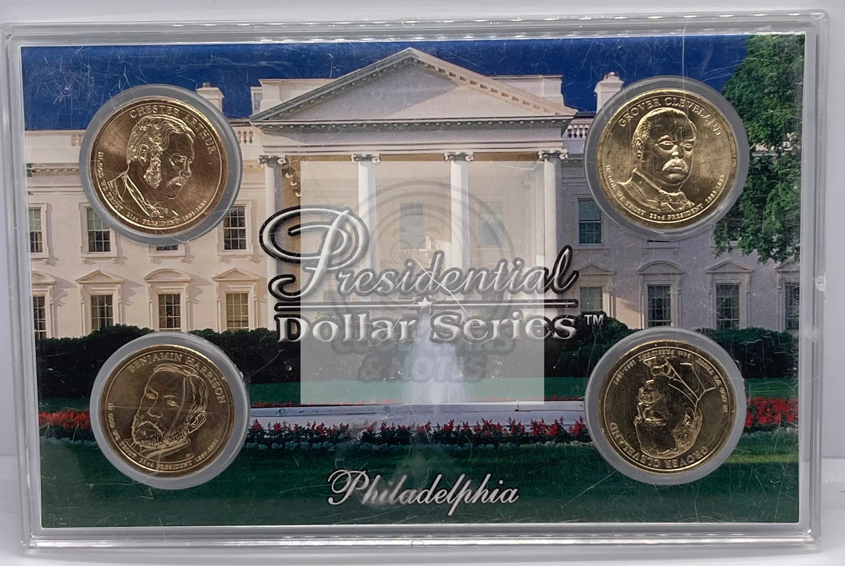 2007 PRESIDENTIAL DOLLAR SERIES 4 UNC Coins In Case - Cool Coins & Notes