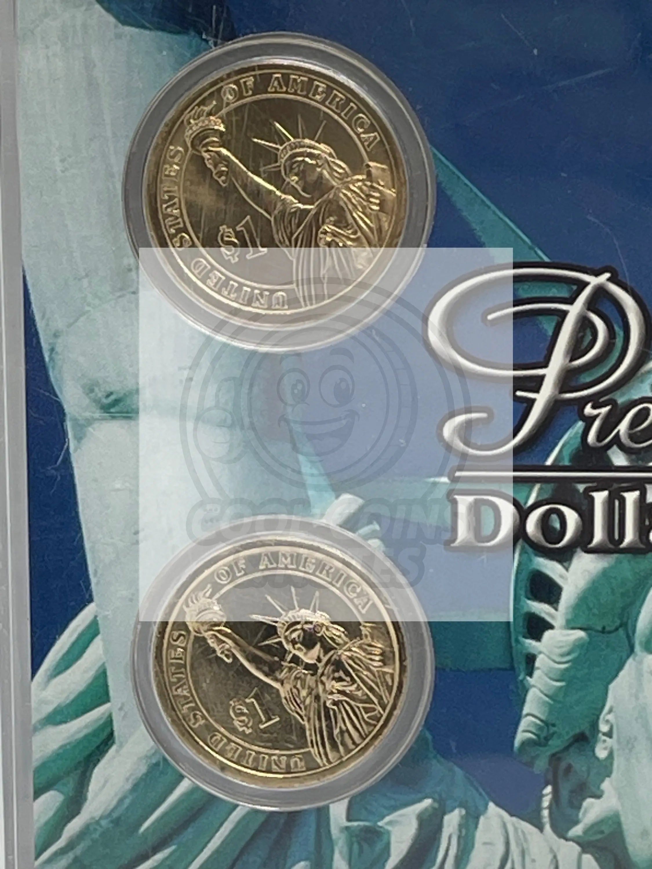 2007 PRESIDENTIAL DOLLAR SERIES 4 UNC Coins In Case - Cool Coins & Notes
