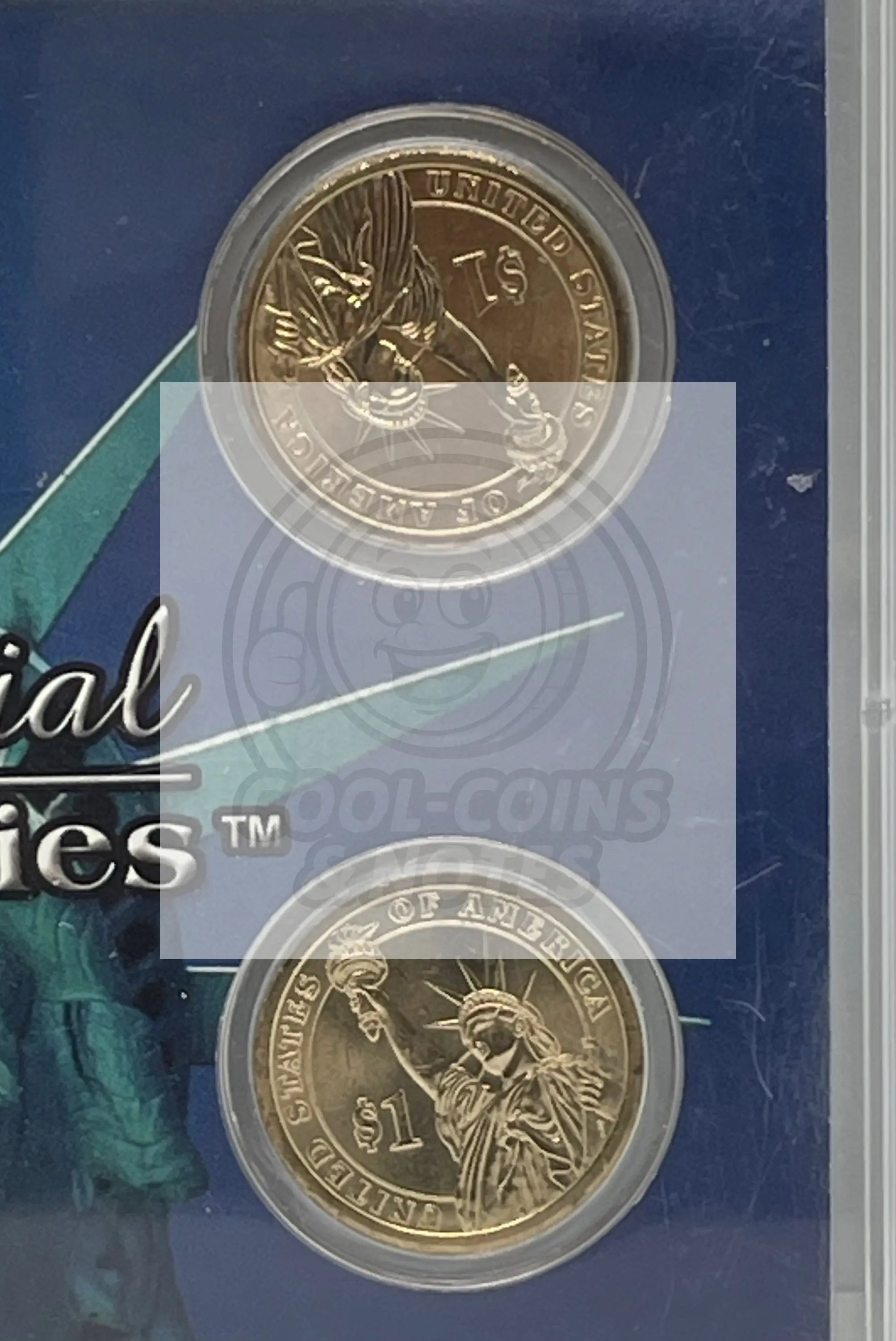 2007 PRESIDENTIAL DOLLAR SERIES 4 UNC Coins In Case - Cool Coins & Notes