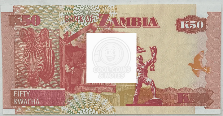 2007 Zambia 50 Kwacha P 37e UNC, World Banknote
