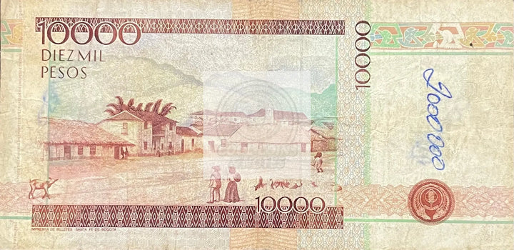 2008 Columbia 10,000 Pesos P-453 Circulated World Banknote Cool Coins & Notes 