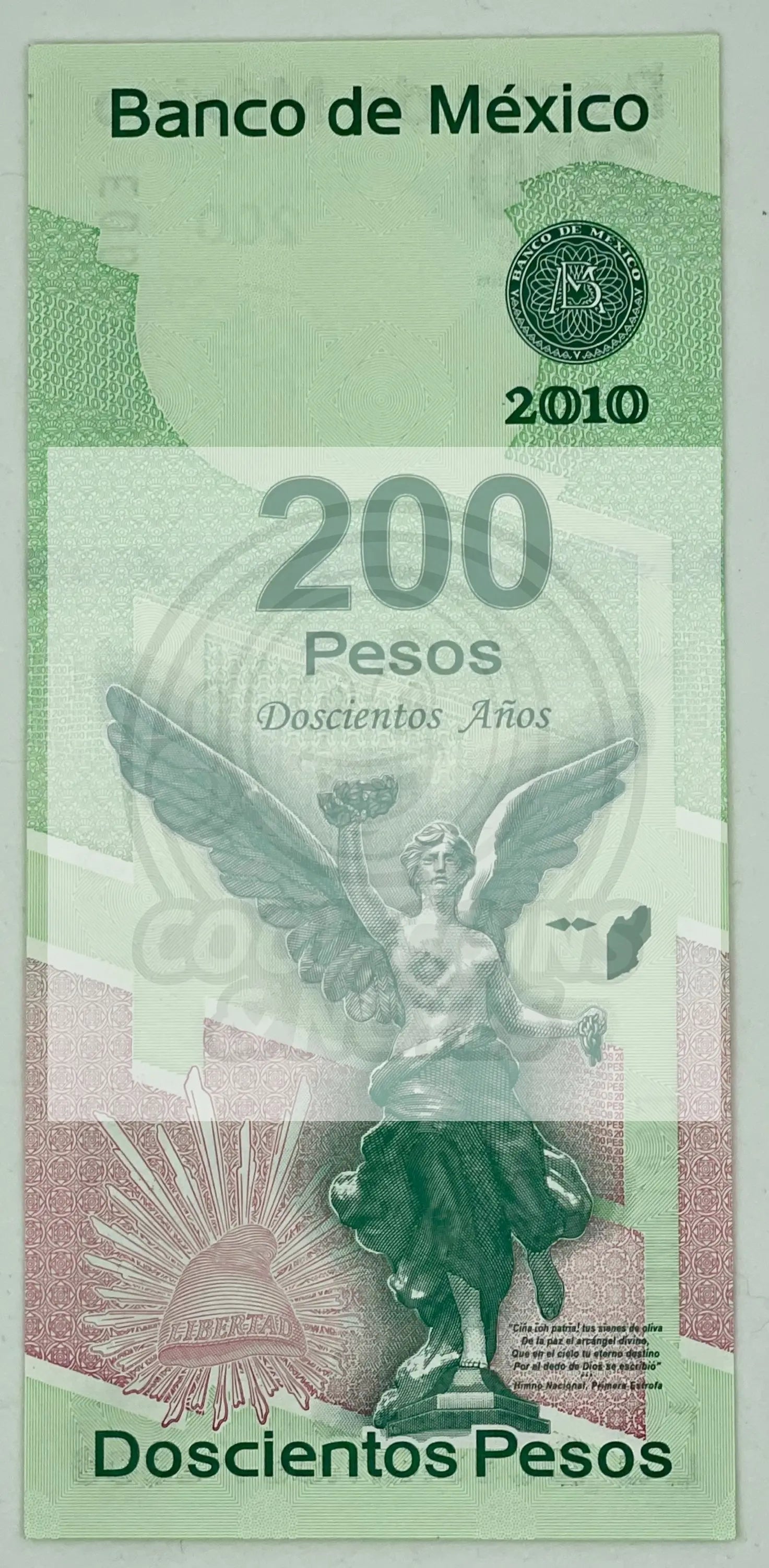 2008 Mexico (2010 Commem) 200 Pesos Pick 129, Used Banknote - Cool Coins & Notes