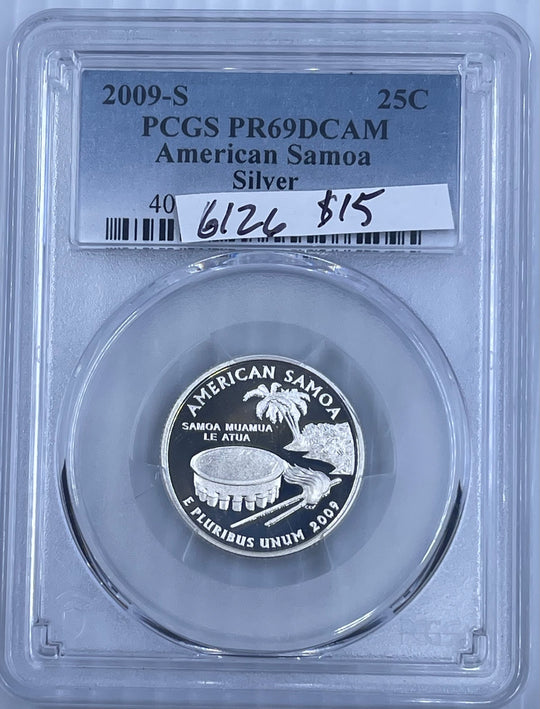 2009 S 25 cents American Samoa PCGS PR69DCAM Silver Coin