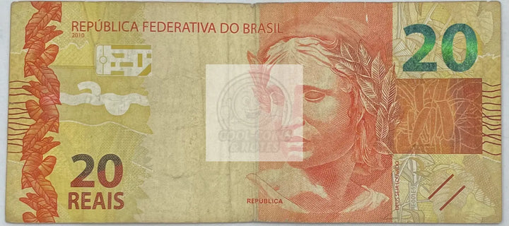 2010 Brazil 20 Reais P-255 World Banknote - Cool Coins & Notes