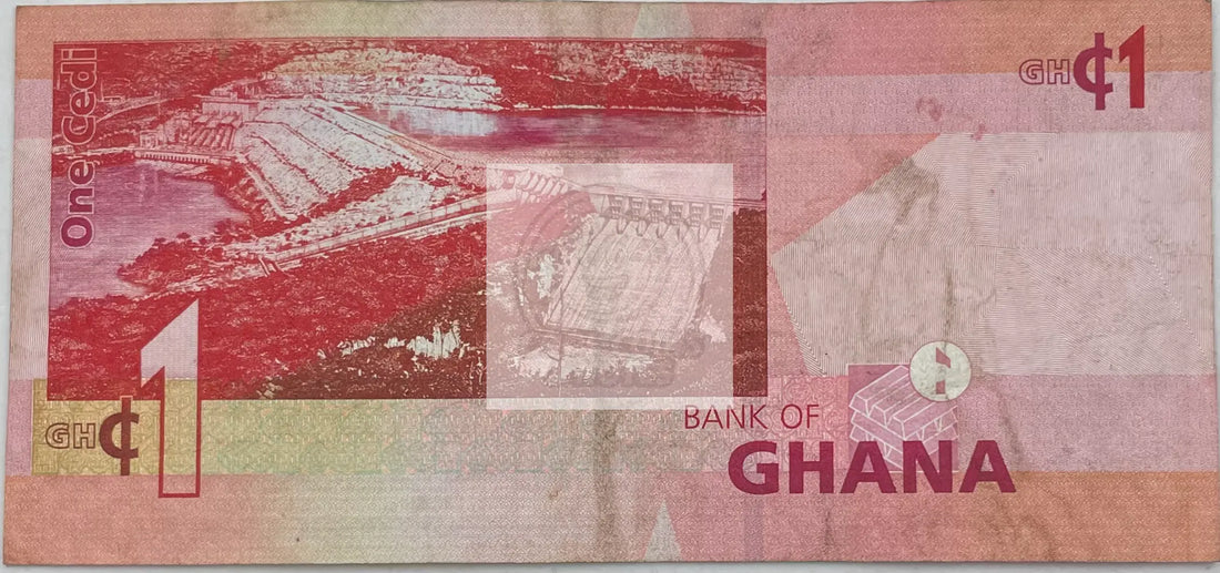 2010 Ghana 1 Cedi P-37, Used World Banknote - Cool Coins & Notes