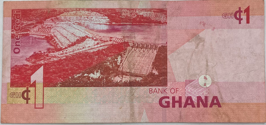 2010 Ghana 1 Cedi P-37, Used World Banknote - Cool Coins & Notes