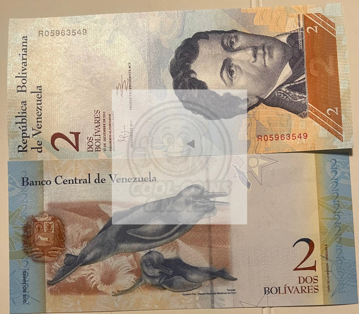 2012 2 BOLIVARES VENEZUELA UNC BANKNOTE - Cool Coins & Notes