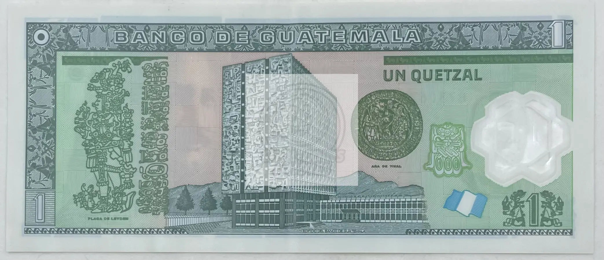 2012 Guatemala  1 Quetzal P-115 Polymer, Used World Banknote - Cool Coins & Notes