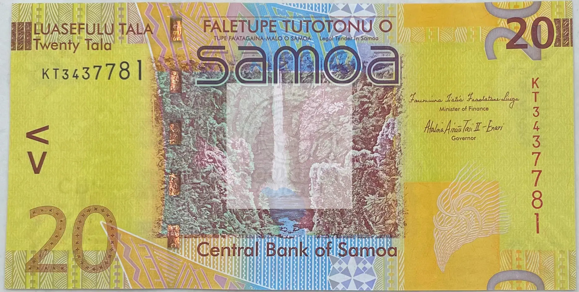2012 Somoa 20 Tala P-40b UNC World Banknote - Cool Coins & Notes