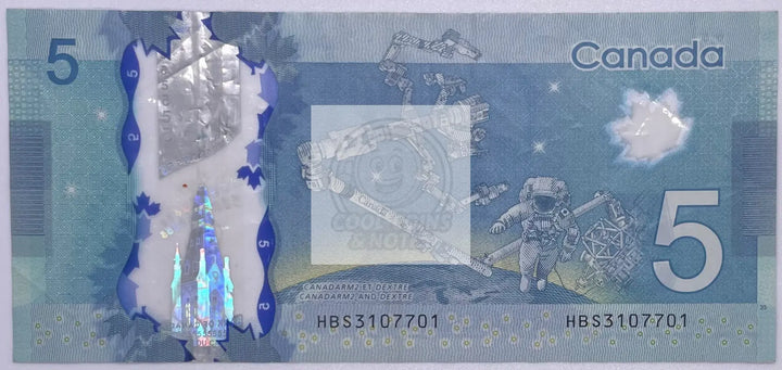 2013 Canada $5 Dollars Banknote, Used - Cool Coins & Notes