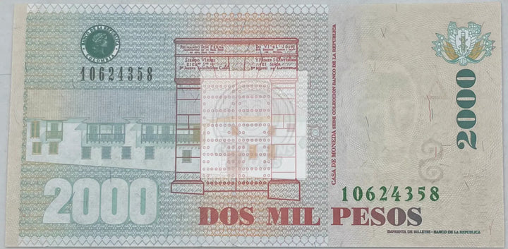 2014 Columbia 2,000 Pesos P-457z UNC World Banknote - Cool Coins & Notes