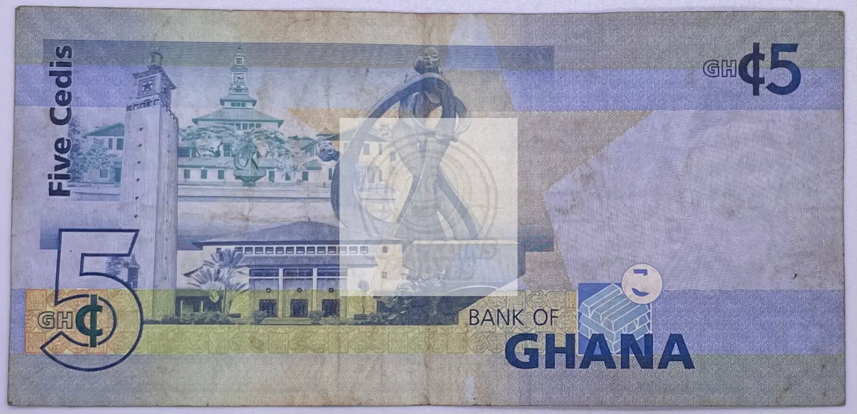 2015 Ghana 5 Cedis P38f Banknote - Cool Coins & Notes