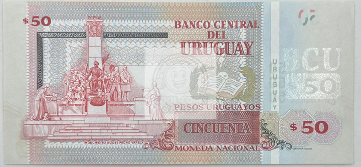 2015 Uruguay  50 Pesos  P-94  UNC Banknote - Cool Coins & Notes