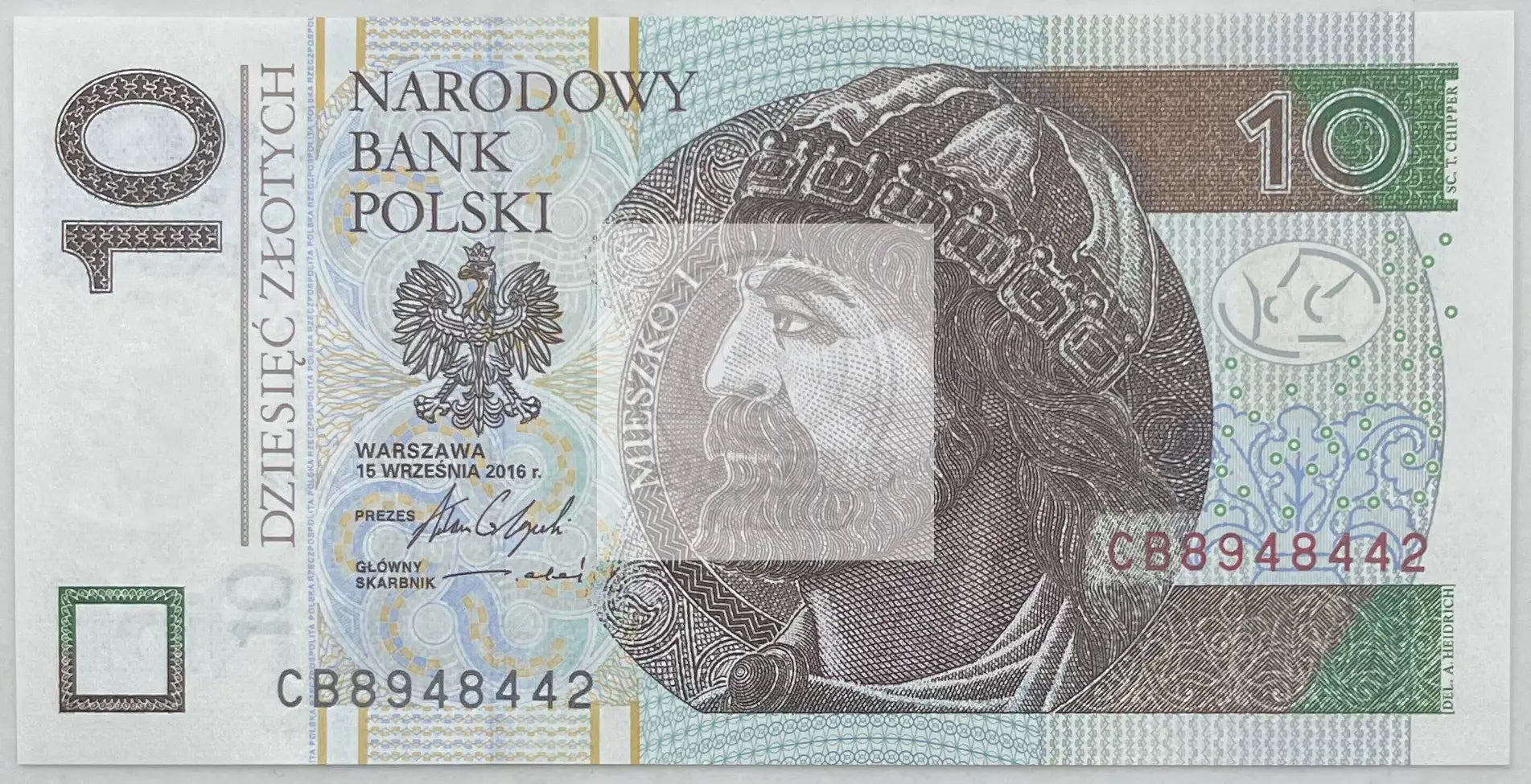 2016 Poland 10 Zlotych P-183b UNC World Banknote Currency - Cool Coins & Notes