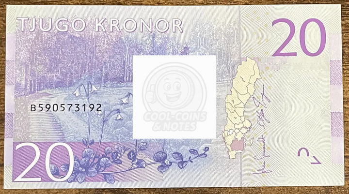 2016 Sweden 20 Kroner P-69b UNC World Banknote