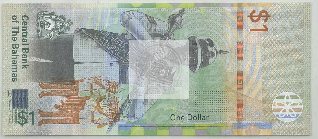 2017 Bahamas $1 Dollar  P-77a  UNC Banknote - Cool Coins & Notes