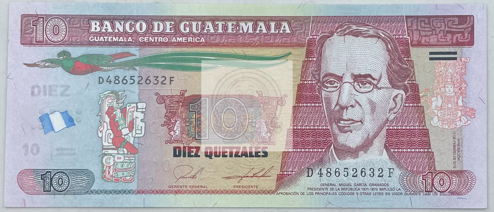 2019 Guatemala 10 Quetzal UNC World Banknote - Cool Coins & Notes