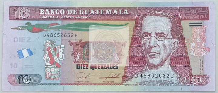 2019 Guatemala 10 Quetzal UNC World Banknote - Cool Coins & Notes