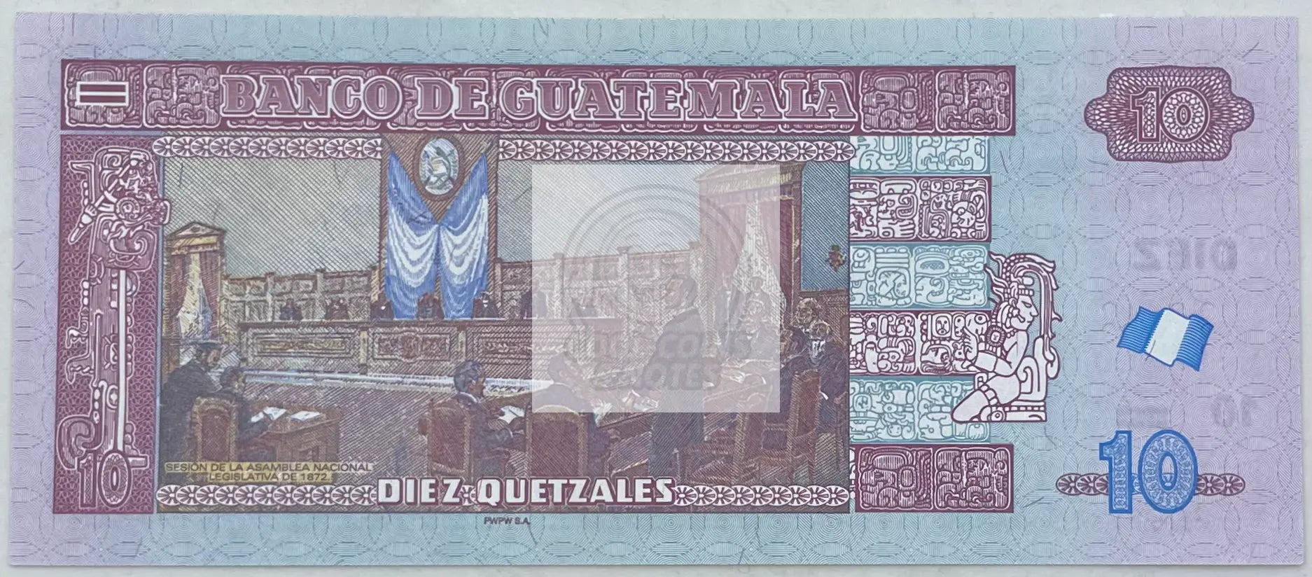 2019 Guatemala 10 Quetzal UNC World Banknote - Cool Coins & Notes