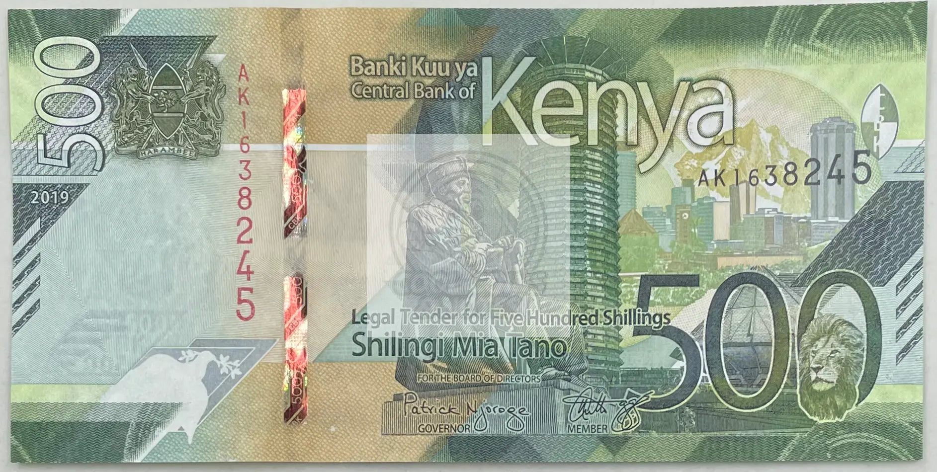 2019 Kenya 500 Shillings UNC banknote front view