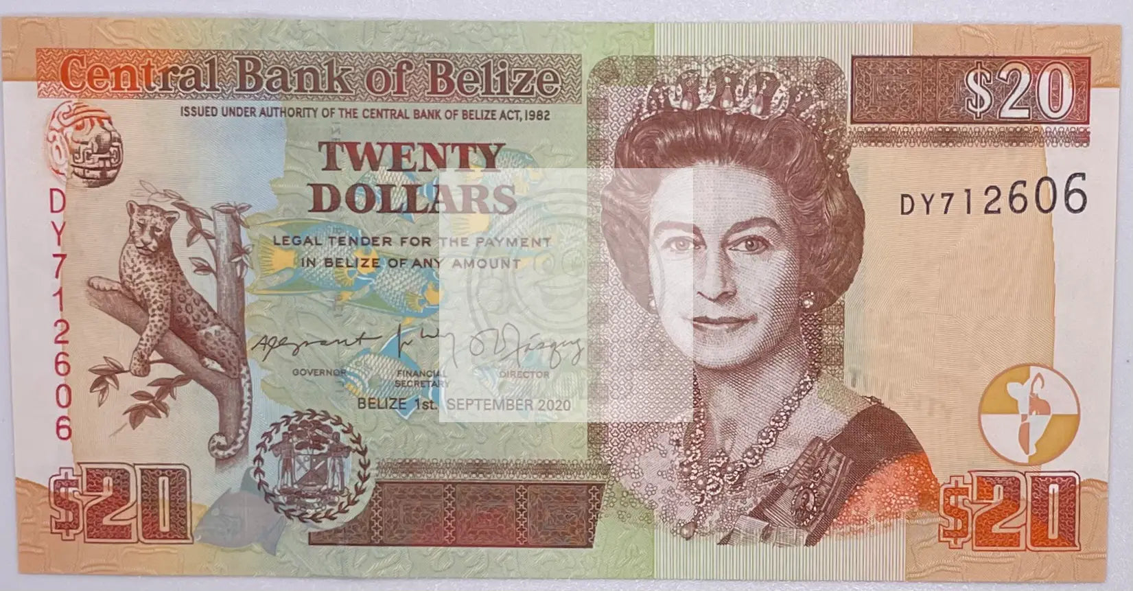2020 Belize $20 P-69 UNC Banknote - Cool Coins & Notes