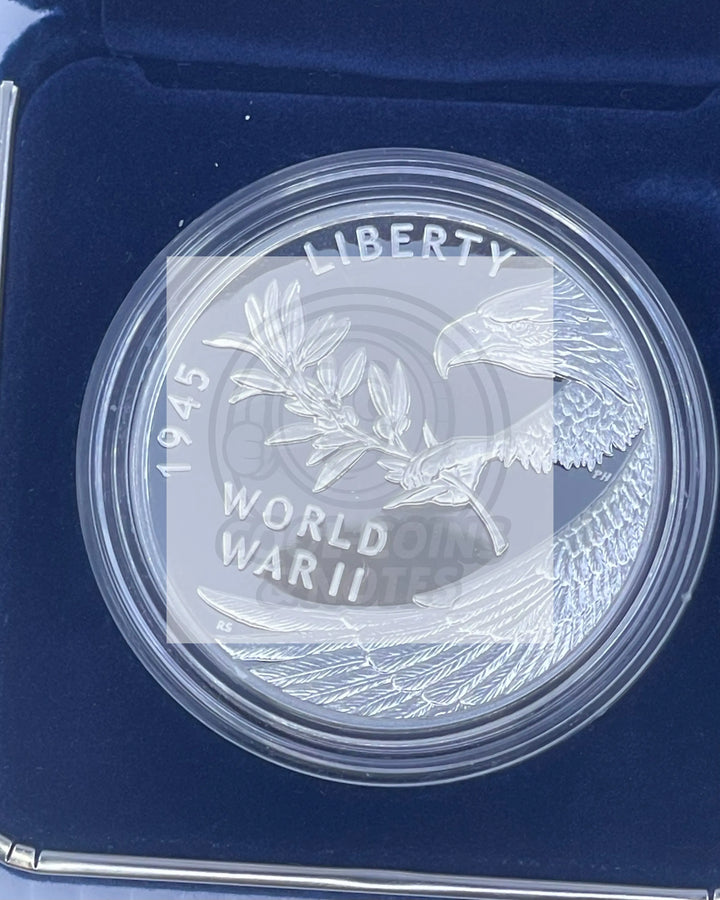 2020 SILVER MEDAL END OF WORLD WAR II IN ORIGINAL BOX/COA 1 OZ .999 WW2 - Cool Coins & Notes