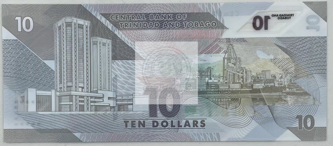 2020 Trinidad and Tobago $10 Polymer UNC Banknote - Cool Coins & Notes