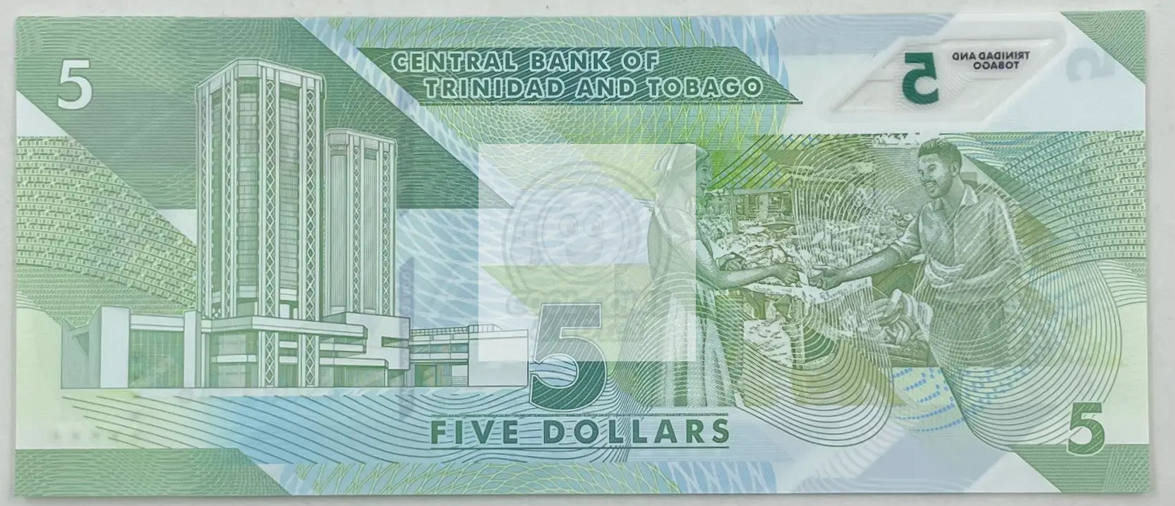 2020 Trinidad and Tobago $5 Dollars Polymer  P-61  UNC Banknote - Cool Coins & Notes