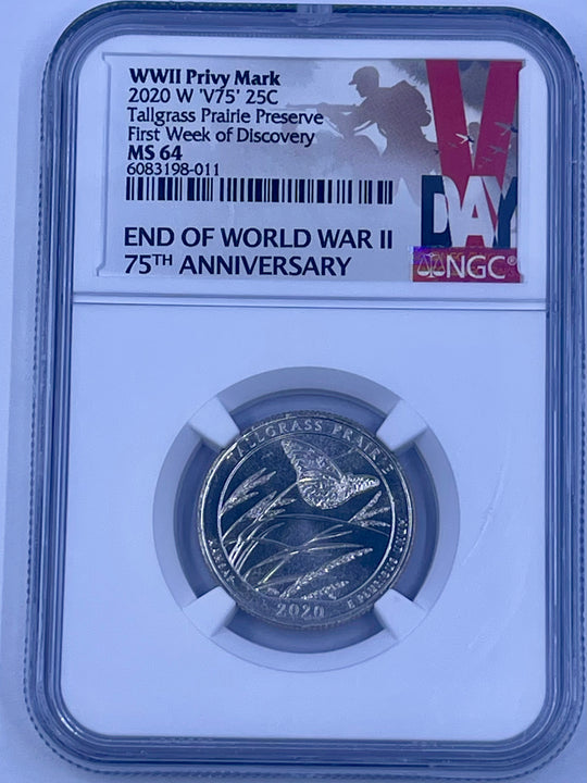 2020 W NGC MS64 SAMOA QUARTER FIRST RELEASES AMERICAN PARKS 25C WWII PRIVIY V75